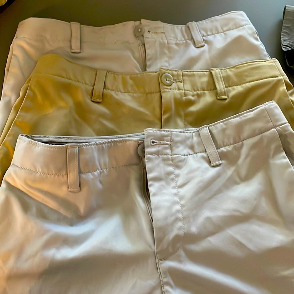 Lot of 3, under armour golf shorts